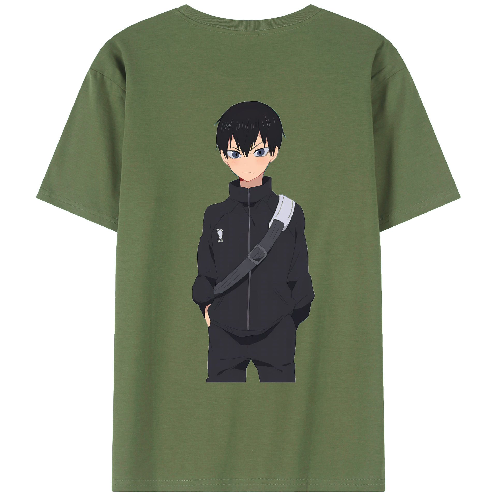 （画像用） ハイキュー!! Haikyu!! 綿100％ メンズ半袖Tシャツ（バックプリント） 通気性